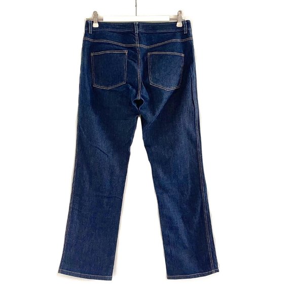 Harvey Faircloth Dark Blue Lightweight Cropped Jean - Picture 4 of 6